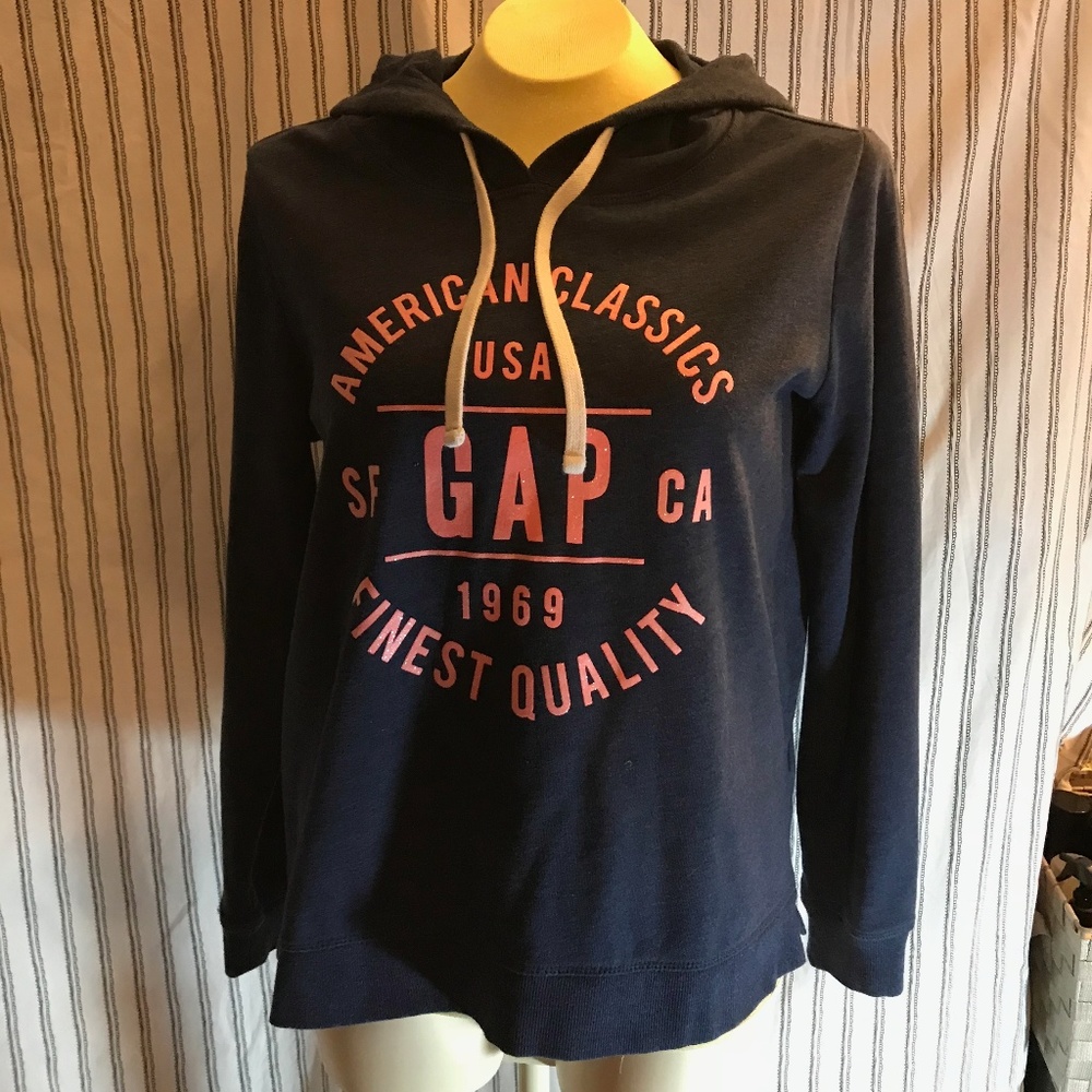 SOLD GAP blue and pink hoodie - M